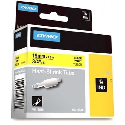 Dymo 18058 (S0718340) Tape Zwart op geel (19 mm)