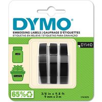 Dymo S0847730 Tape Wit op zwart (9 mm)