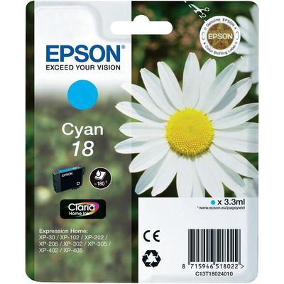 Epson 18 (C13T18024010) Inktcartridge Cyaan