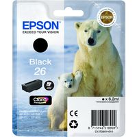 Epson 26 (C13T26014012) Inktcartridge Zwart
