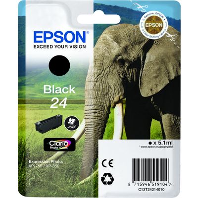 Epson 24 (C13T24214012) Inktcartridge Zwart
