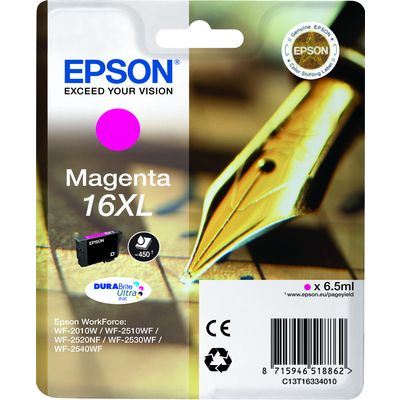 Epson 16XL (C13T16334012) Inktcartridge Magenta Hoge capaciteit