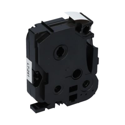 PrintAbout Huismerk vervangt Brother TZe-241 Tape Zwart op wit (18 mm)