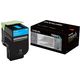 Lexmark 70C0H20 (700H) Toner Cyaan Hoge capaciteit