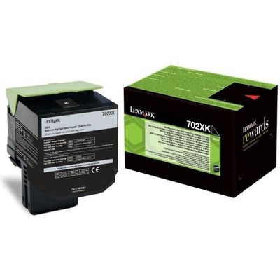 Lexmark 702XK (70C2XK0) Toner Zwart Extra hoge capaciteit