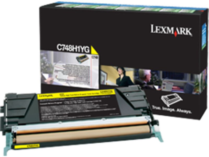 Lexmark C748H1YG toner cartridge geel hoge capaciteit (origineel)