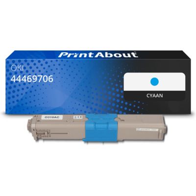 Huismerk OKI 44469706 Toner Cyaan
