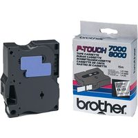 Brother TX-151 Tape Zwart op transparant (24 mm)