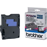 Brother TX-141 Tape Zwart op transparant (18 mm)