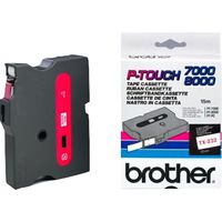 Brother TX-232 Tape Rood op wit (12 mm)
