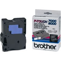 Brother TX-345 Tape Zwart op wit (18 mm)