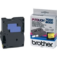 Brother TX-641 Tape Zwart op geel (18 mm)