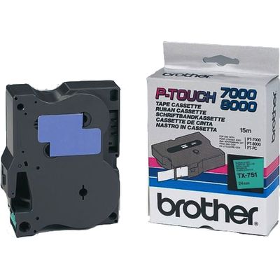 Brother TX-751 Tape Zwart op groen (24 mm)