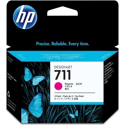 HP 711 (CZ135A) Inktcartridge 3x Magenta - Multipack