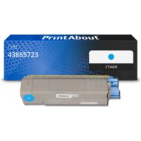 Huismerk OKI 43865723 Toner Cyaan