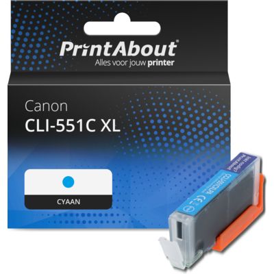 Huismerk Canon CLI-551C XL Inktcartridge Cyaan Hoge capaciteit