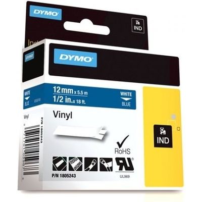 Dymo 1805243 Tape Zwart op blauw (12 mm)