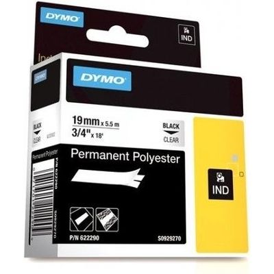 Dymo 622290 (S0929270) Tape Zwart op transparant (19 mm)
