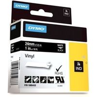 Dymo 1805432 Labeltape Vinyl Wit op zwart (24 mm)