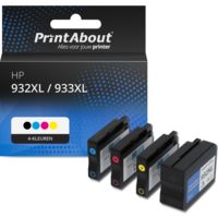 Huismerk HP 932XL / 933XL (C2P42AE) Inktcartridge 4-kleuren Multipack Hoge capaciteit
