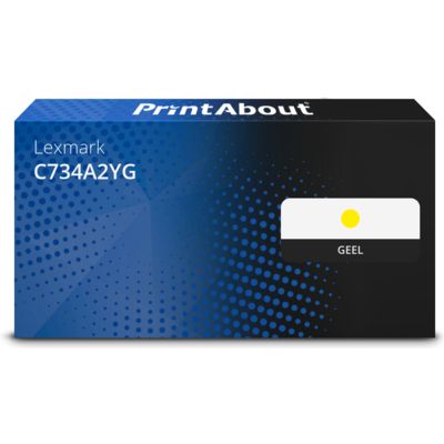 Huismerk Lexmark C734A2YG Toner Geel