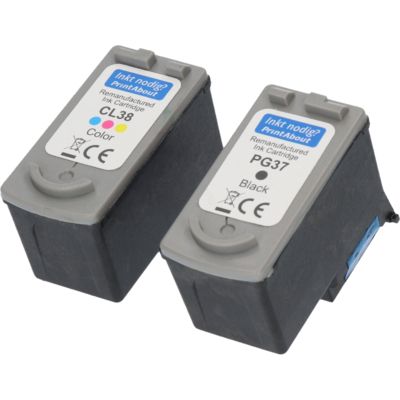 Huismerk Canon PG-37 / CL-38 Inktcartridge Zwart + 3 kleuren Multipack