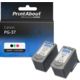 Huismerk Canon PG-37 / CL-38 Inktcartridge Zwart + 3 kleuren Multipack
