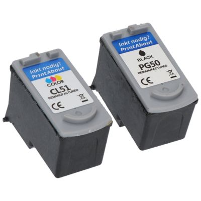Huismerk Canon PG-50 / CL-51 Inktcartridge Zwart + 3 kleuren Multipack