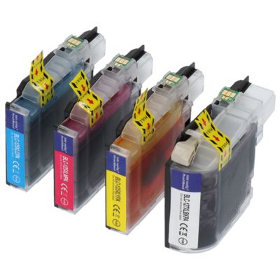 PrintAbout Huismerk vervangt Brother LC-127XLVALBP Inktcartridge 4-kleuren Multipack Hoge capaciteit