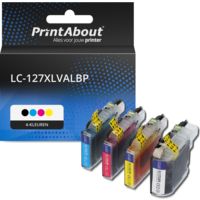 Huismerk Brother LC-127XLVALBP Inktcartridge 4-kleuren Multipack Hoge capaciteit