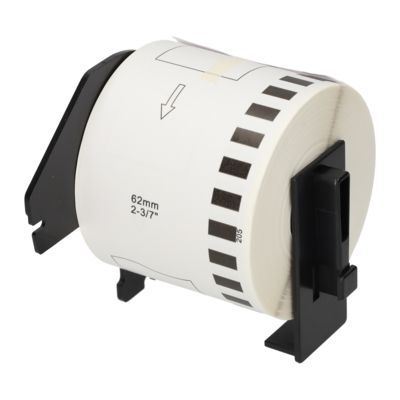 PrintAbout Huismerk vervangt Brother DK-22205 Etiket Zwart op wit (62 mm)