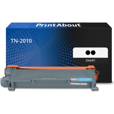 PrintAbout Huismerk vervangt Brother TN-2010 Toner 2x Zwart - Multipack