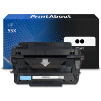 Huismerk HP 55X (CE255XD) Toner 2x Zwart Hoge capaciteit - Multipack