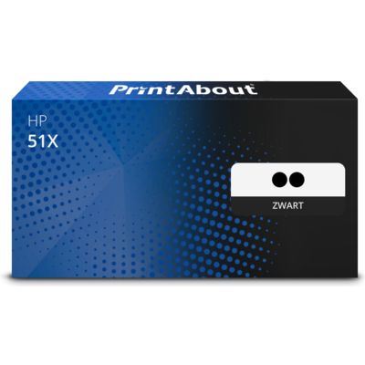 Huismerk HP 51X (Q7551XD) Toner 2x Zwart Hoge capaciteit - Multipack