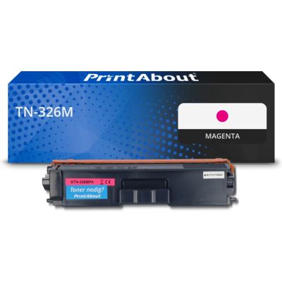 PrintAbout Huismerk vervangt Brother TN-326M Toner Magenta Hoge capaciteit