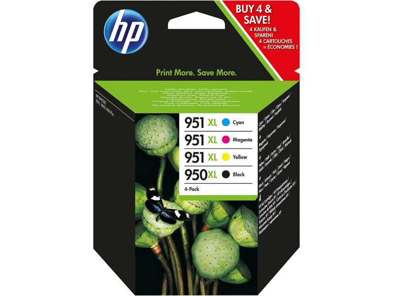 HP 950/951XL Inktcartridge 4-kleuren (C2P43AE) Multipack Hoge