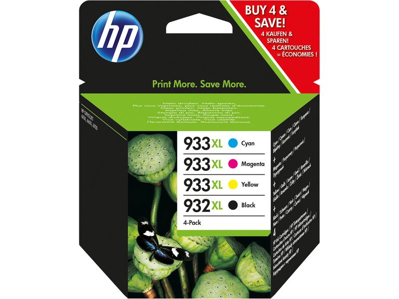 PrintAbout HP 932XL / 933XL (C2P42AE) Inktcartridge 4-kleuren Multipack Hoge capaciteit aanbieding
