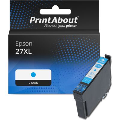 Huismerk Epson 27XL (C13T27124012) Inktcartridge Cyaan Hoge capaciteit