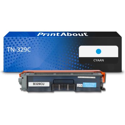 PrintAbout Huismerk vervangt Brother TN-329C Toner Cyaan Extra hoge capaciteit