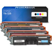 Huismerk Brother TN-329 Toner 4-kleuren Multipack Extra hoge capaciteit