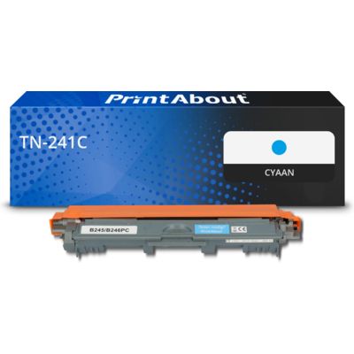 PrintAbout Huismerk vervangt Brother TN-241C Toner Cyaan