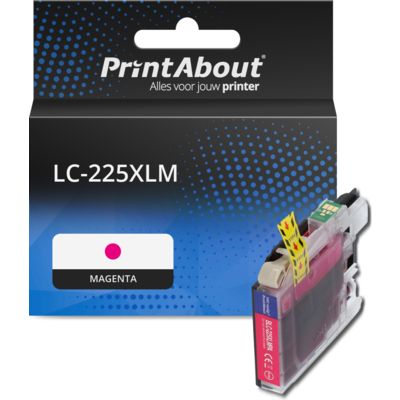 PrintAbout Huismerk vervangt Brother LC-225XLM Inktcartridge Magenta Hoge capaciteit