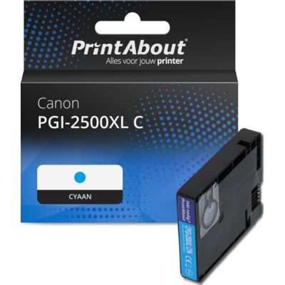 Huismerk Canon PGI-2500XL C Inktcartridge Cyaan Hoge capaciteit 