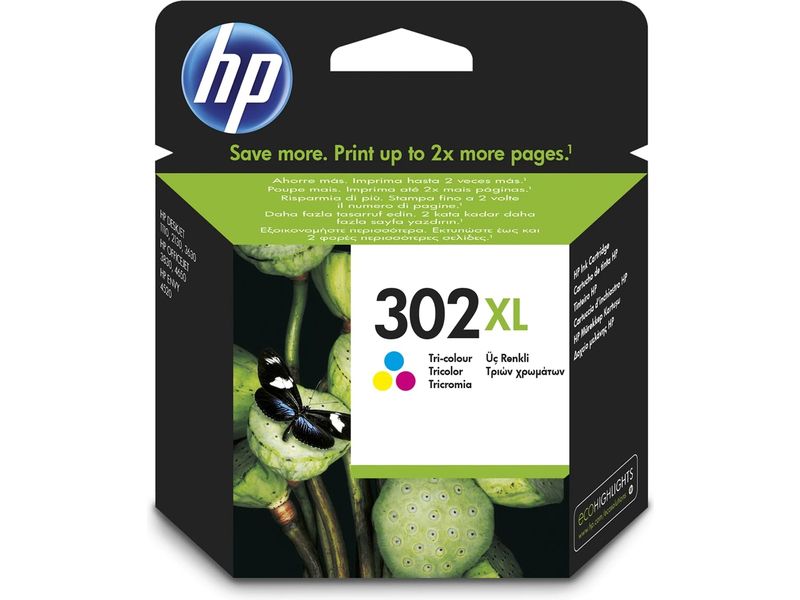 HP Inktcartridge 302XL (F6U67AE) 3-kleuren Hoge capaciteit
