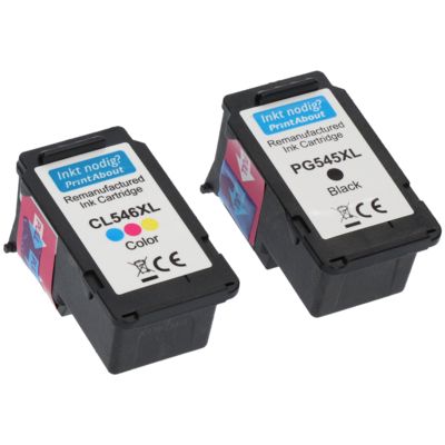 Huismerk Canon PG-545XL / CL-546XL Inktcartridge Zwart + 3 kleuren Multipack Hoge capaciteit