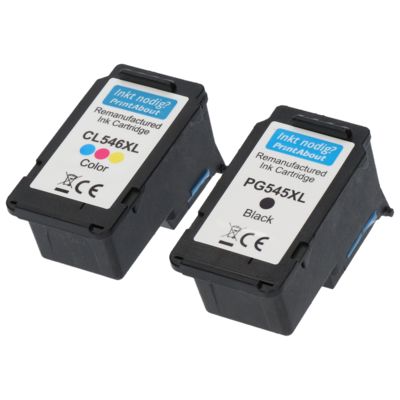 Huismerk Canon PG-545XL / CL-546XL Inktcartridge Zwart + 3 kleuren Multipack Hoge capaciteit