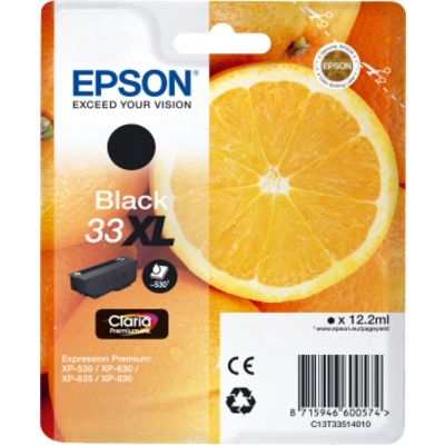 Epson 33XL (C13T33514012) Inktcartridge Zwart Hoge capaciteit