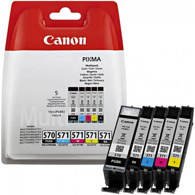Canon PGI-570 / CLI-571 PGBK/C/M/Y/BK Inktcartridge 5-kleuren Multipack