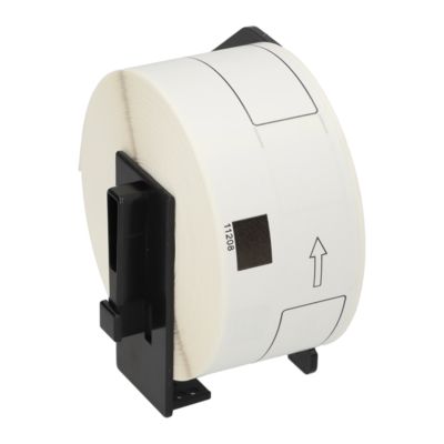 PrintAbout Huismerk vervangt Brother DK-11208 Etiket Zwart op wit (38 mm x 90  mm)