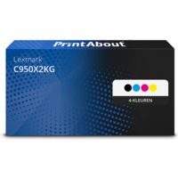 Huismerk Lexmark C950X2KG Toner 4-kleuren Multipack Extra hoge capaciteit